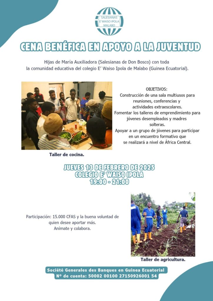 CENA BÉNEFICA EN APOYO A LA JUVENTUD CENA BÉNEFICA EN APOYO A LA JUVENTUD